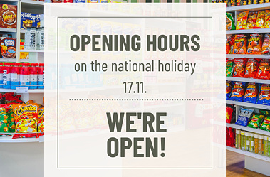 Opening hours 17/11/2023