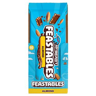 Feastables MrBeast Almond mléčná čokoláda s kousky mandlí 60 g Celé balení 10 ks