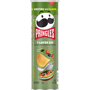 Pringles USA 7-Layer Dip bramborové chipsy s příchutí sedmivrstvého dipu 158 g