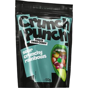 Crunch Punch Sour Crunchy Rainbows freeze dried candies 50 g
