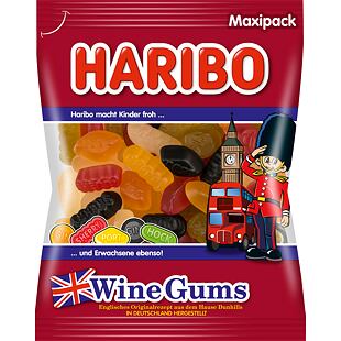 Haribo DE English Wine Gums želé s ovocnou příchutí 500 g