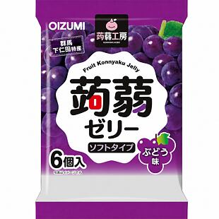 Oizumi JAP nízkokalorické konjakové želé s příchutí hroznového vína 6pack 112 g