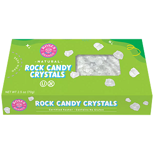 Roses Brands USA Rock Candy Crystals bonbonky ve tvaru krystalů s cukrovou příchutí 70 g
