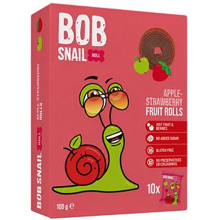 Šnek BOB ovocné rolky jablko-jahoda 100 g