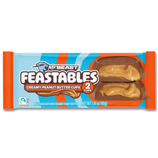 Feastables MrBeast Cups mléčná čokoláda s náplní z arašídového másla 40 g