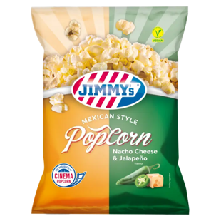 JIMMY's popcorn s příchutí sýru a jalapeňos 90 g
