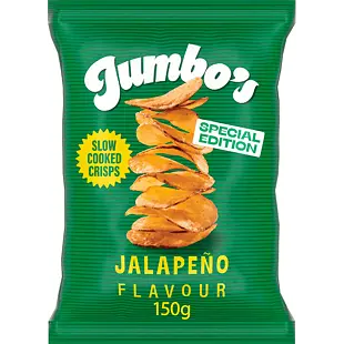 Jumbo's bramborové chipsy s příchutí jalapeňo papričky 150 g