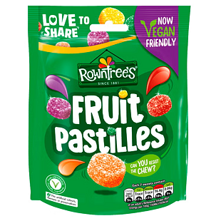 Rowntree's veganské žvýkací pastilky s příchutí ovoce 143 g