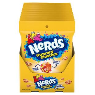 Nerds Gummy Cluster žvýkací bonbony v cukr. skořápce s příchutí třešň. limon. 113g Celé balení 10 ks