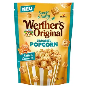 Werther DE popcorn v cukrové krustě s příchutí slaného karamelu 140 g