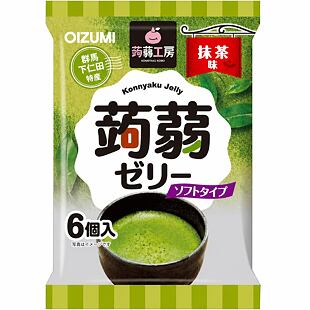 Oizumi JAP nízkokalorické konjakové želé s příchutí matcha 6pack 106 g