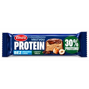 Emco CZ Proteinová tyčinka s náplní lískový oříšek 45 g
