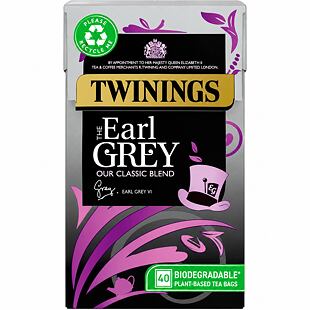 Twinings Earl Grey černý čaj 40 ks 100 g