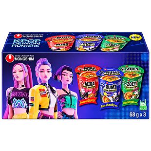 Nong Shim x K-Pop Demon Hunters 3pack instantní nudle 3 x 68 g