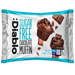 :Diablo pšeničný muffin s čokoládovou příchutí bez cukru se sladidly 45 g