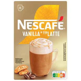 Nescafé instantní latté s vanilkovou příchutí 8 x 18,5 g