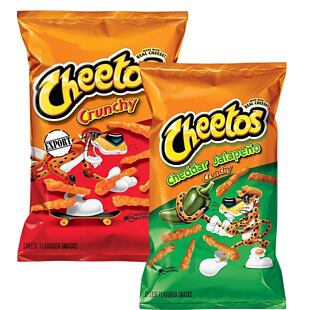 Cheetos pálivé křupky s příchutí čedaru a jalapeňo 226,8 g + Cheetos křupky s příchutí sýru 99,2 g