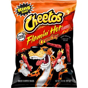 Cheetos USA Flamin' Hot Crunchy pálivé křupky se sýrovou příchutí 99 g