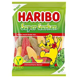 Haribo DE Super Gurken kyselé želé s ovocnými příchutěmi ve tvaru okurek 175 g