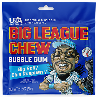 Big League Chew trhaná žvýkačka s příchutí modré maliny 60 g