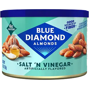 Blue Diamond mandle s příchutí soli a octa 170 g