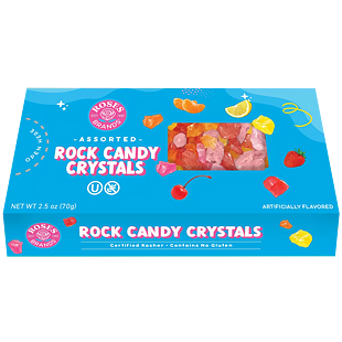 Roses Brands USA Rock Candy Crystals bonbonky ve tvaru krystalů s ovocnou příchutí 70 g