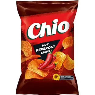 Chio DE Chips bramborové chipsy s příchutí Hot Peperoni 150 g