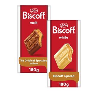 Lotus Biscoff mléčná čokoláda s krémovou náplní + Lotus Biscoff bílá čokoláda s krémovou náplní