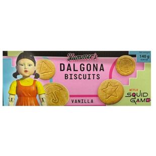 Yummers Squid Game Dalgona pšeničné sušenky s vanilkovou příchutí 140 g