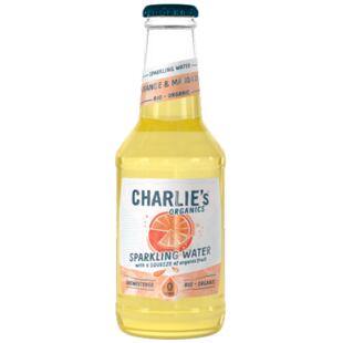 Charlie's Organics carbonated drinking water with orange and tangerine juice 250 ml