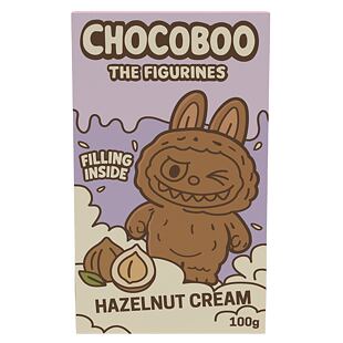 Chocoboo figurka z mléčné čokolády s praskajícími kuličkami s lískooříškovým krémem 100 g