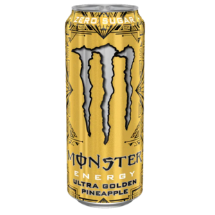 Monster EU Ultra Golden energetický nápoj bez cukru s příchutí ananasu 500 ml