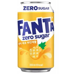 Fanta sycený nápoj s ananasovou příchutí bez cukru 350 ml