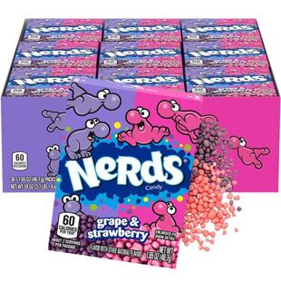 Nerds bonbonky s příchutí jahody a hroznů 46,7 g Celé balení 36 ks