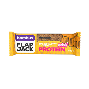 Bombus CZ Flapjack pečená ovesná tyčinka s proteinem s příchutí karamelu 80 g