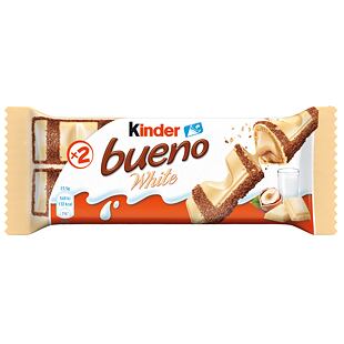 Kinder EU Bueno White oplatka s mléčnou lískooříškovou náplní 43 g