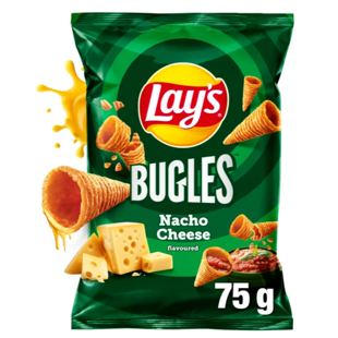 Lay's PL Bugles kukuřičné křupky s příchutí sýru Nacho 75 g