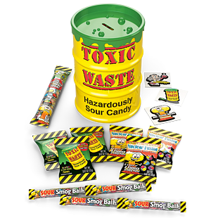 Toxic Waste Money Bank velká kasička naplněná sladkostmi 162 g