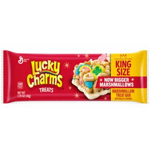 Lucky Charms USA cereální tyčinka s marshmallow a mléčnou polevou 48 g