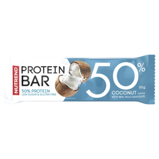 Nutrend CZ PROTEIN 50% proteinová tyčinka s příchutí kokos 50 g