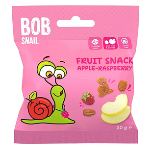 Bob the Snail Apple-Raspberry Fruit Snack 20 g