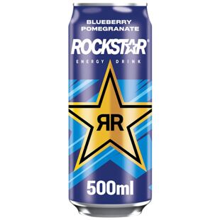 Rockstar UK sycený energetický nápoj s příchutí borůvky a granátového jablka 500 ml