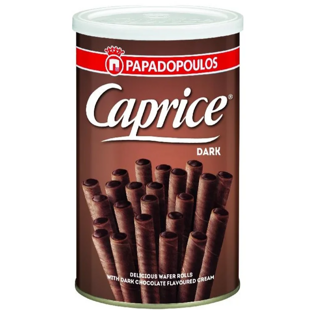 Papadopoulos Caprice Dark plněné trubičky hořká čokoláda 115 g