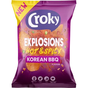 Croky bramborové chipsy s příchutí pálivého korejského BBQ 150 g