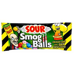 Sour Smog Balls tvrdé kyselé bonbonky 48 g