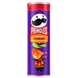 Pringles Mexico Enchilada Adobada chipsy s příchutí marinované chilli papričky s limetkou 158 g