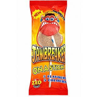 Zed Candy Jawbreaker lízátko se žvýkačkovým středem s příchutí různých druhů ovoce 60 g