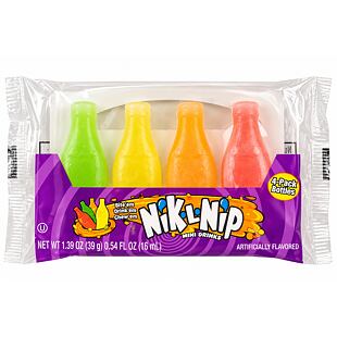 Nik-L-Nip TikTok 4 fruity wax candy bottles 39 g
