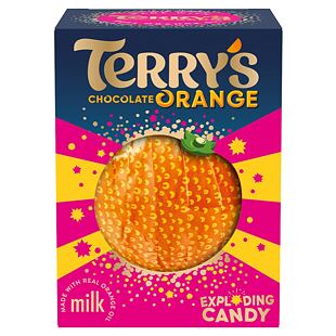 Terry's mléčná čokoláda s příchutí pomeranče s praskacími bonbóny 147 g