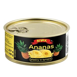 MK Ananas plátky ve sladkém nálevu 227 g
